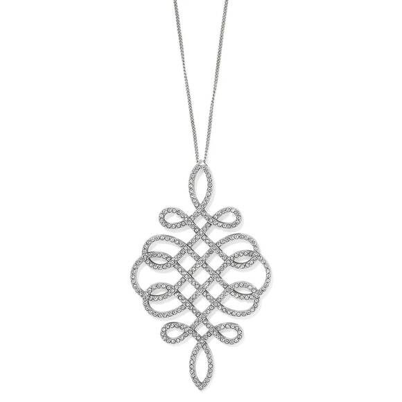 BRIGHTON Jewelry - NEW BRIGHTON women's illumina ribbon statement necklace in silver